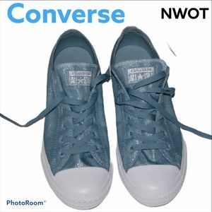 NIB Converse All Star Sparkly Blue shoes Size 5.5